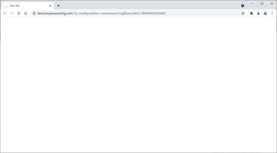Image: Chrome browser is redirected to StreamSearching SearchImage: Chrome browser is redirected to StreamSearching Search
