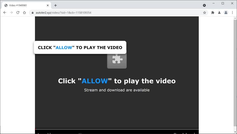 Image: Chrome browser is redirected to Autoler2.xyz