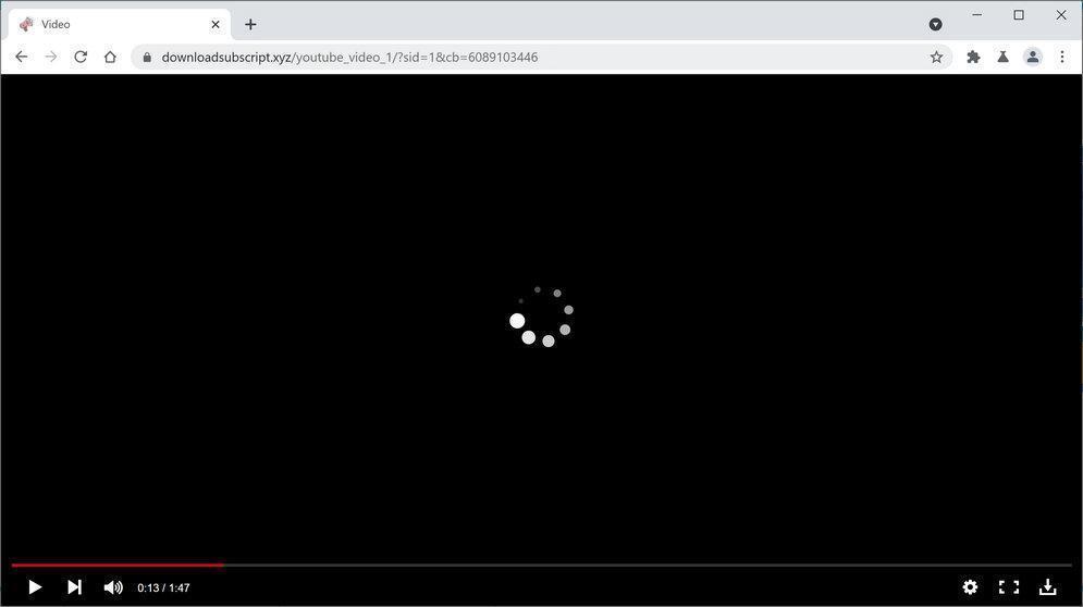 Image: Chrome browser is redirected to Downloadsubscript.xyz