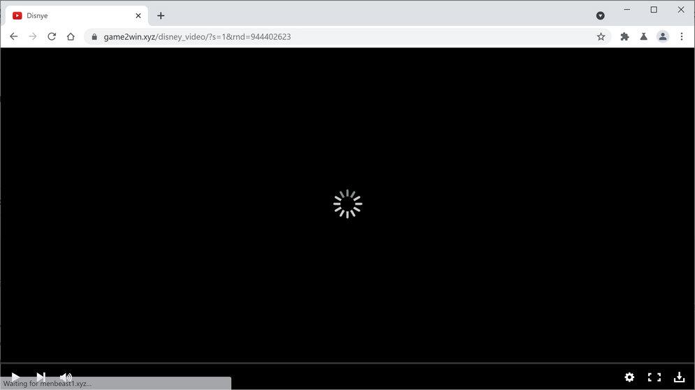 Image: Chrome browser is redirected to Game2win.xyz