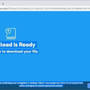 Image: Chrome browser is redirected to Lucificans.space