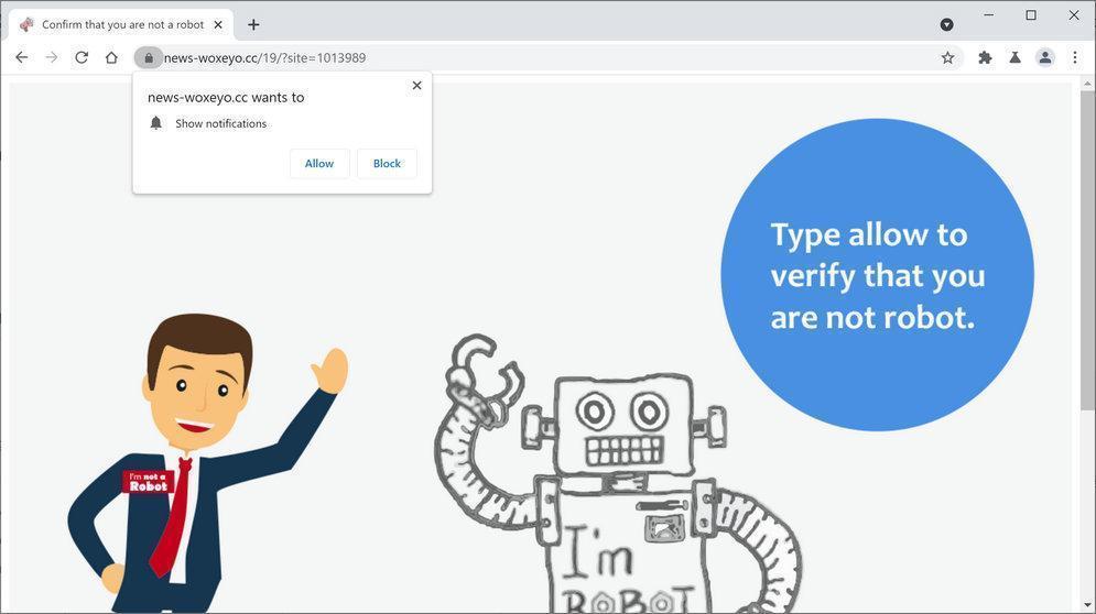 The Click Allow To Verify That You Are Not A Robot Scam