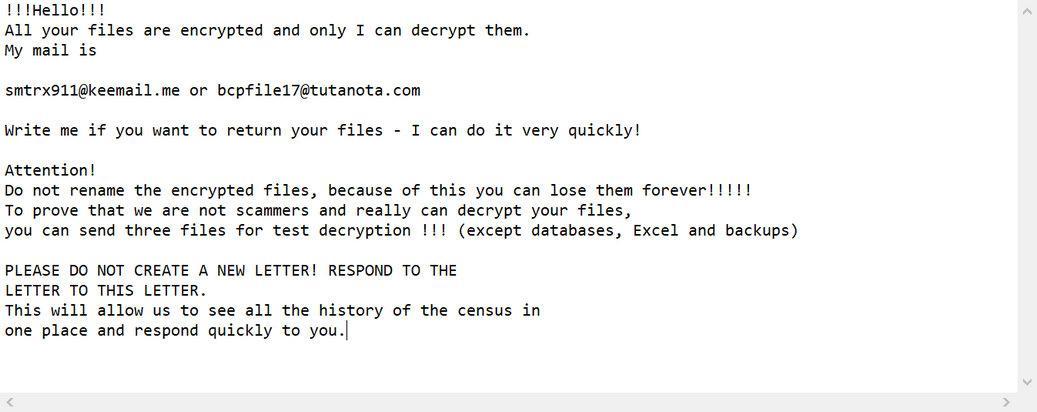 Image: Ufymmtjonc ransomware note