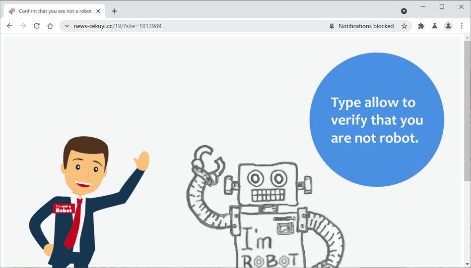 Image: Chrome browser is redirected to News-cekuyi.cc