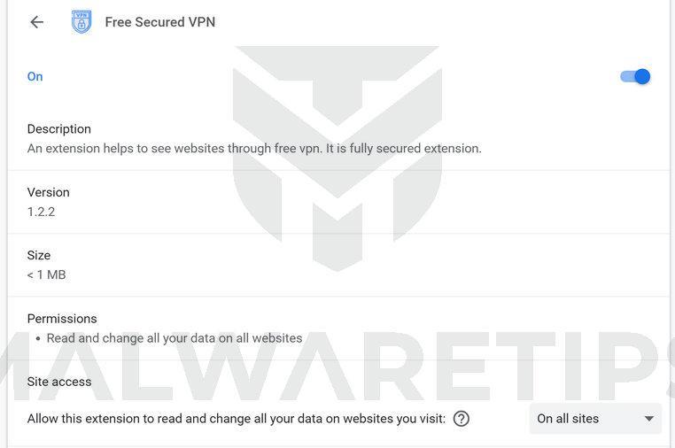 Remove Free Secured VPN Browser Extension (Virus Removal Guide)