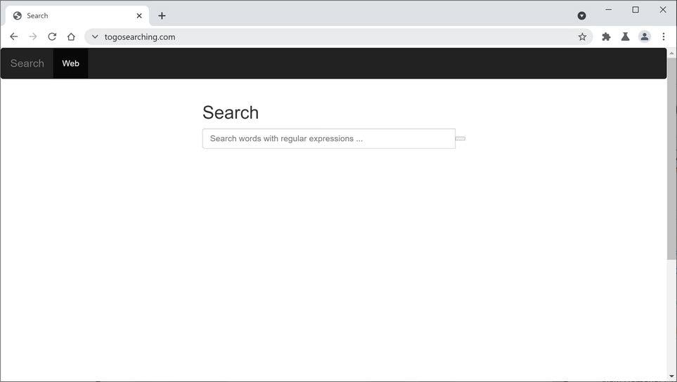 Image:  Togo Quick Search browser hijacker