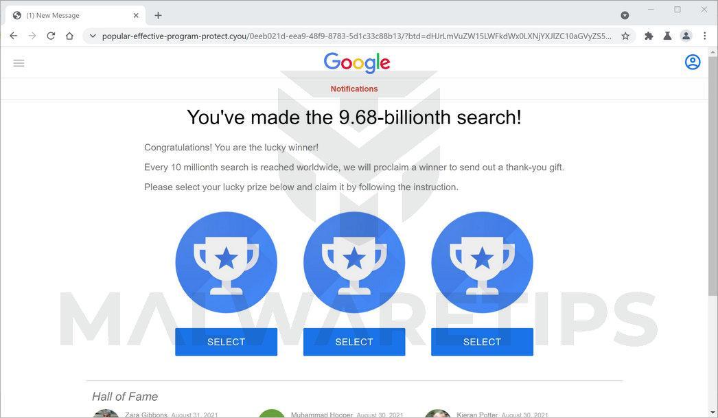 Image: You've made the 9.68-billionth search scam ads