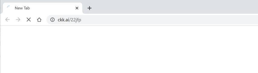 Image: Chrome browser is redirected to Ckk.ai