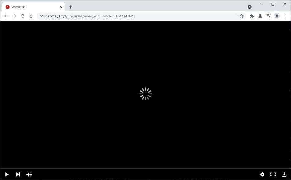 Image: Chrome browser is redirected to Darkday1.xyz