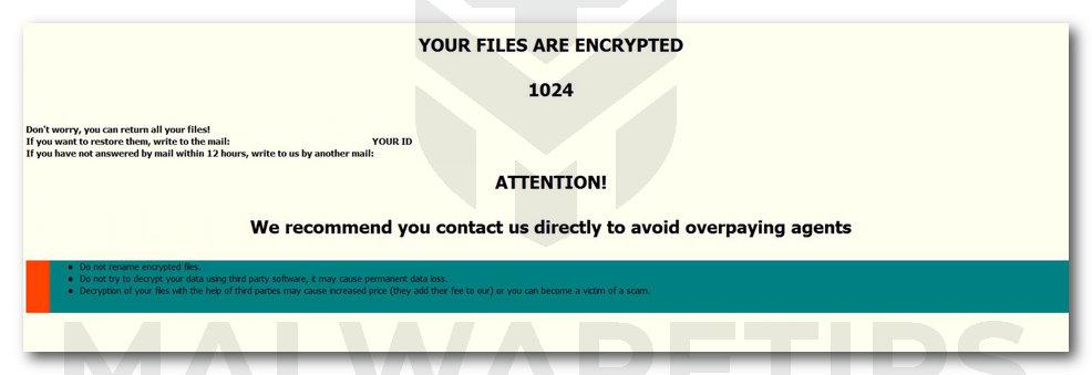 Image: [keychild@onionmail.org].chld ransomware