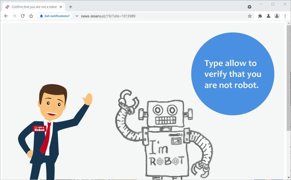 Image: Chrome browser is redirected to News-zevina.cc