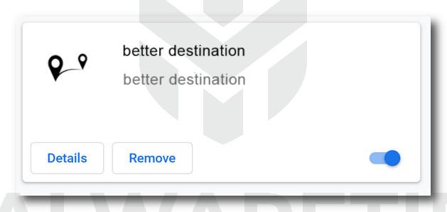 Image: Better Destination Chrome extension