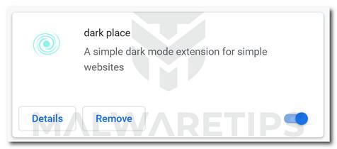 Image: Dark Place Chrome extension
