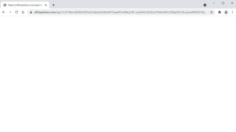 Image: Chrome browser is redirected to Offclaydolon.com