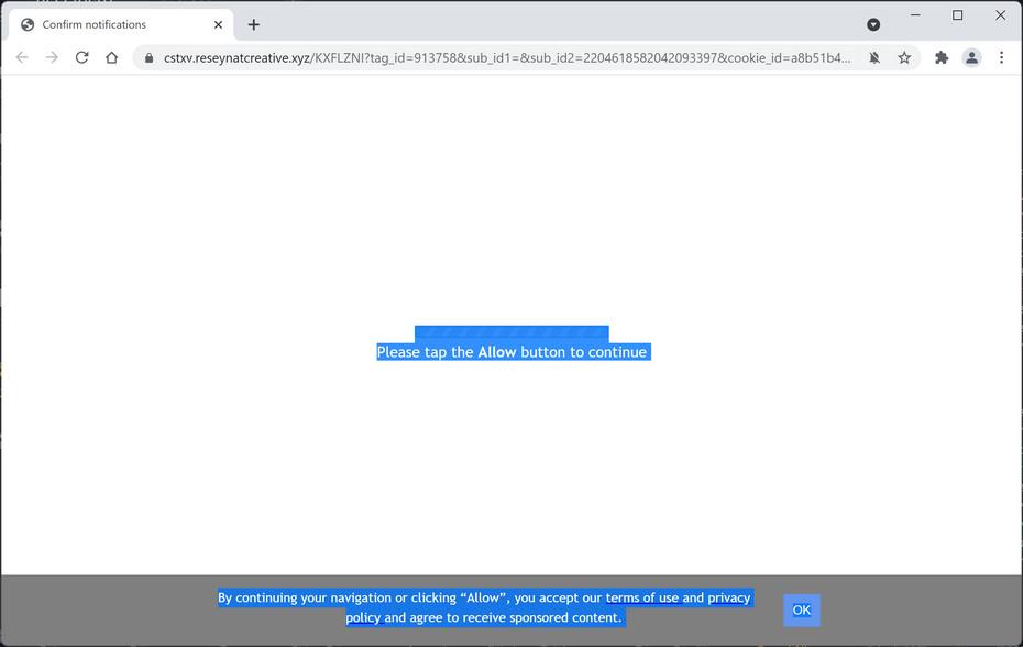 Remove Reseynatcreative.xyz pop-up ads (Virus Removal Guide) 1 Image: Chrome browser is redirected to Reseynatcreative.xyz