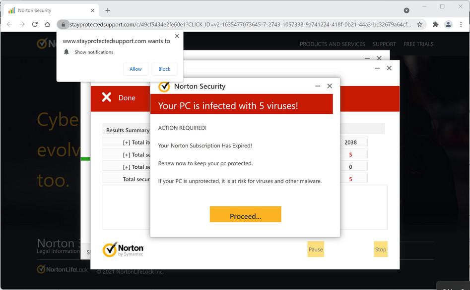 Remove Stayprotectedsupport.com pop-up ads (Virus Removal Guide) 1 Image: Stayprotectedsupport.com scam