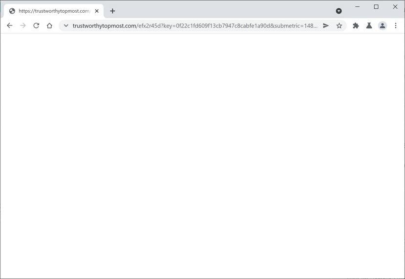 Image: Chrome browser is redirected to Trustworthytopmost.com