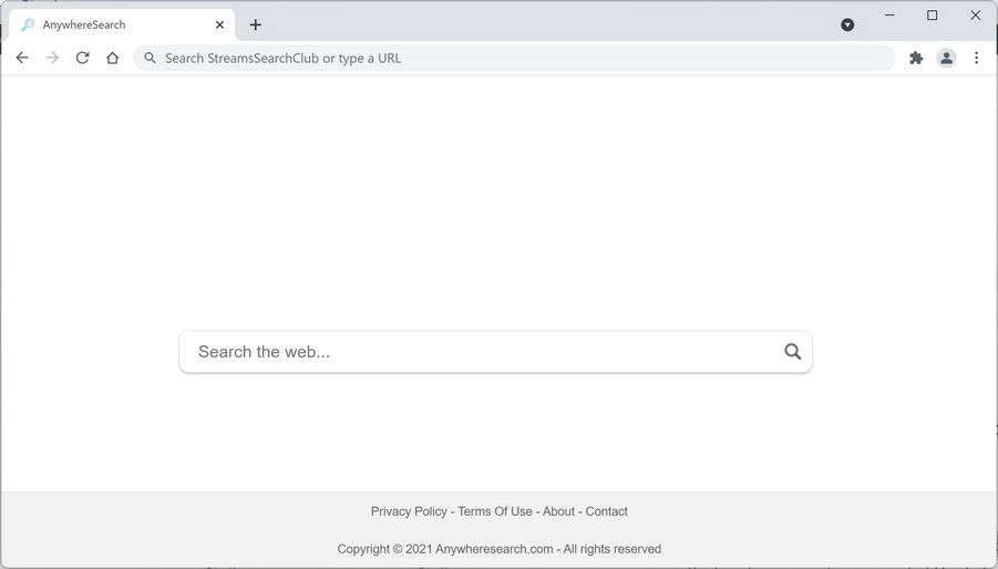 Image: Anywhere Search Browser Hijacker