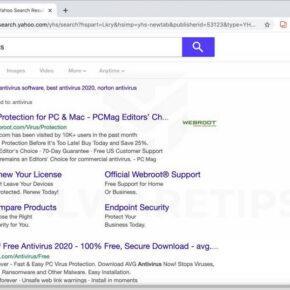 Image: ControlCheck browser hijacker redirects browser to search.yahoo.com
