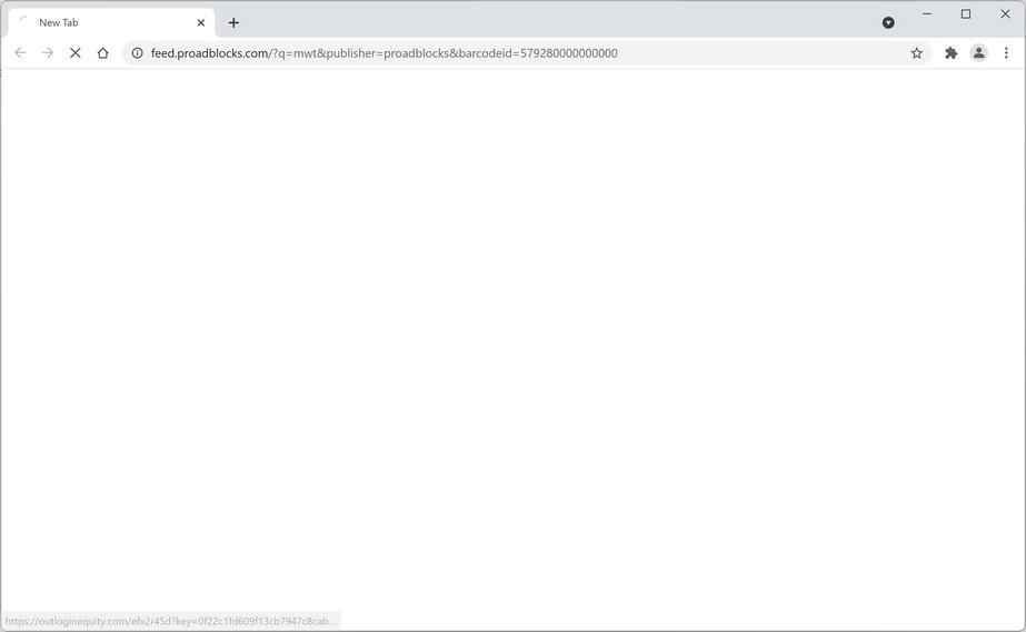 Image: Chrome browser is redirected through ProADBlocks Search