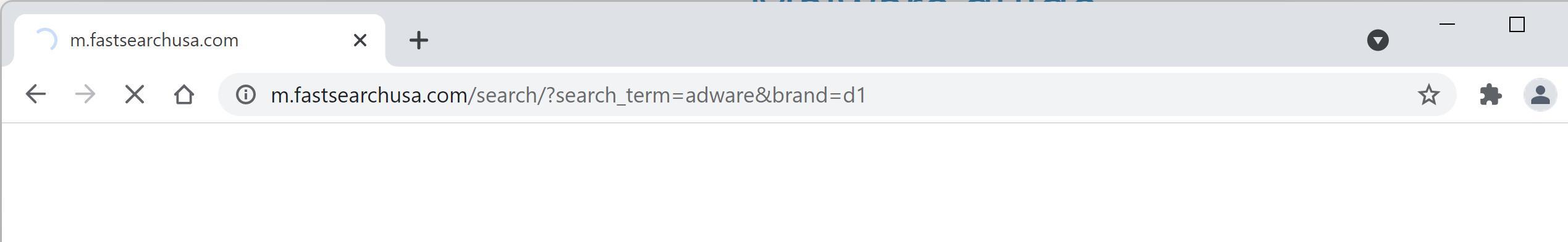 Image: Chrome browser is redirected through Fastsearchusa.com