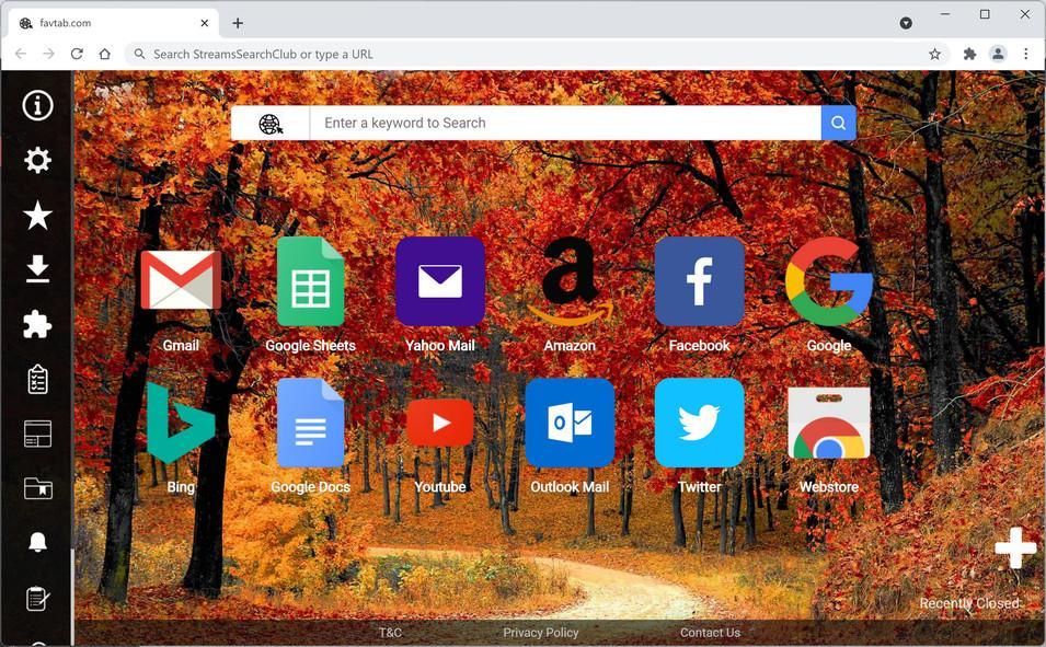 Image: Chrome browser is redirected to Favtab.com new tab page