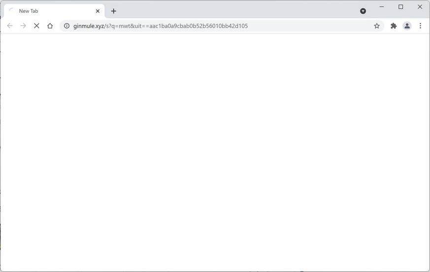 Image: Chrome browser is redirected through Ginmule.xyz