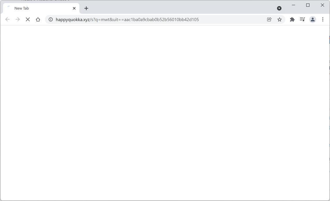 Image: Chrome browser is redirected through Happyquokka.xyz