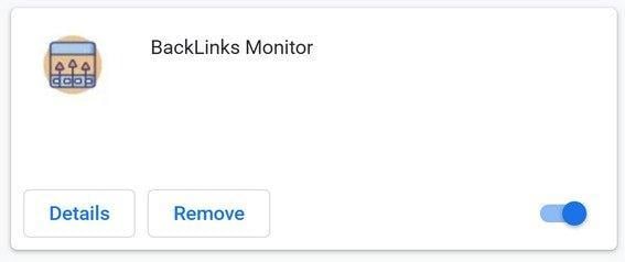 Image: BackLinks Monitor Chrome extension