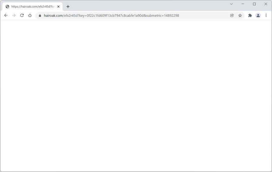 How to Remove Hairoak.com Redirect (Virus Removal Guide) 1 Image: Hairoak.com Chrome browser redirect