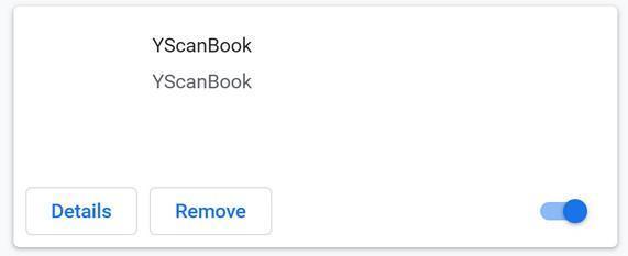 Image: YScanBook Chrome extension