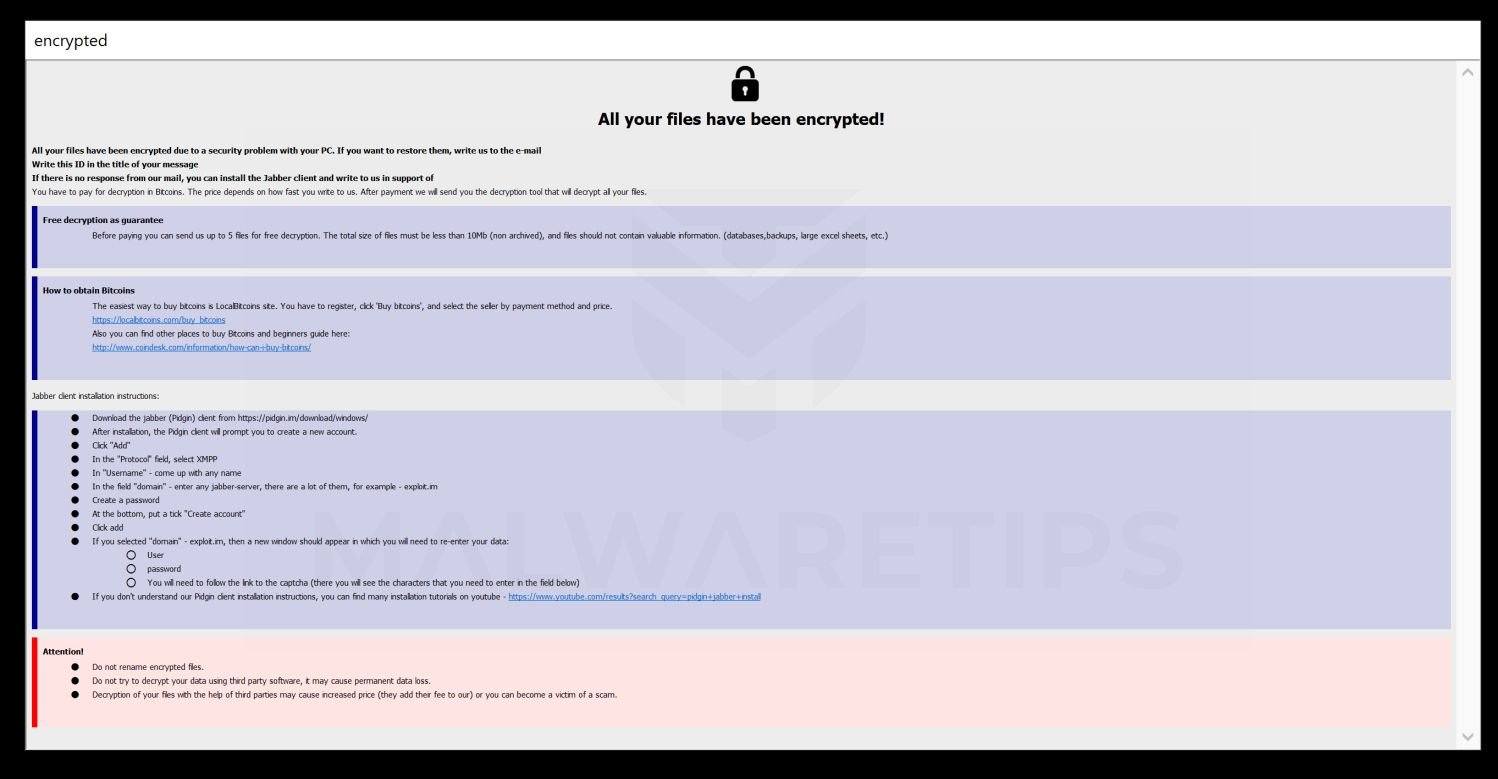 Image: [jackrasal@privatemail.com].drik ransomware