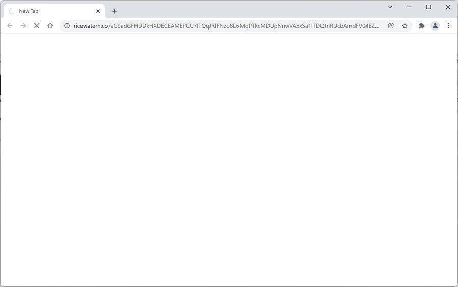 Image: Chrome browser is redirected to Ricewaterh.co