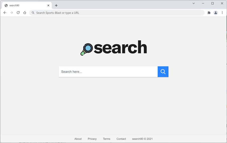 Image: Search90.com browser hijacker