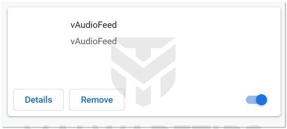 Remove vAudioFeed browser extension (Virus Removal Guide) 1 Image: vAudioFeed Chrome extension