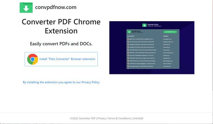 How to Remove Convpdfnow.com Pop-up Ads (Virus Removal Guide) 1 Image: Convpdfnow.com browser redirect