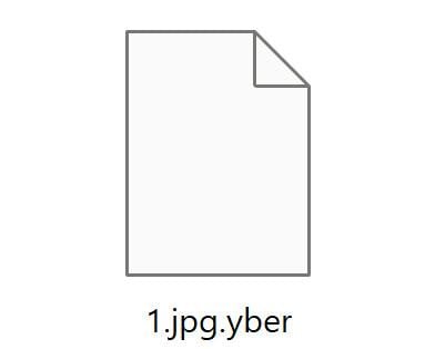 Image: YBER files encrypted