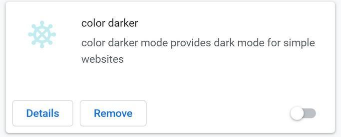  Image: Color Darker Chrome extension