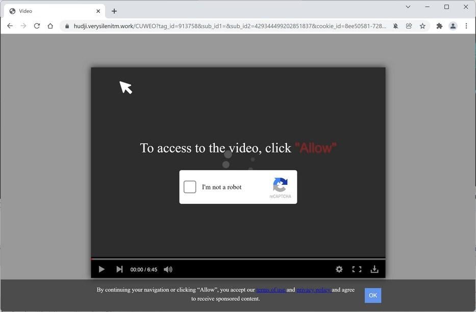 How to Remove Verysilenitm.work Pop-up Ads (Virus Removal Guide) 1 Image: Chrome browser is redirected to Verysilenitm.work