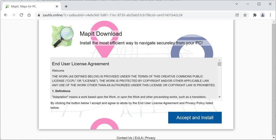 Image: Zautils.online browser redirect