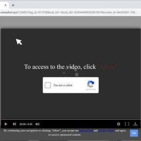 Image: Chrome browser is redirected to Onesefurt.xyz