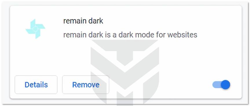 Image: Remain Dark Chrome extension