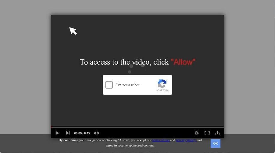 Image: Chrome browser is redirected to Pubavideo.ru