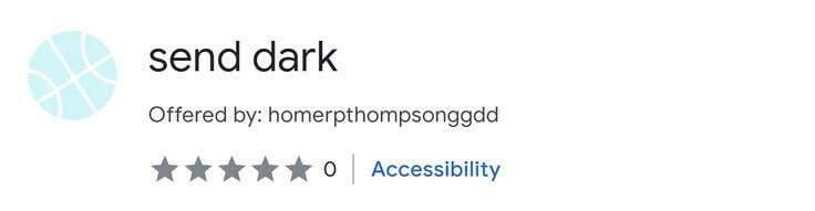 Image: Send Dark Chrome extension
