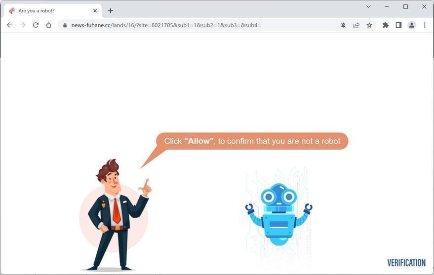 Image: Chrome browser is redirected to News-fuhane.cc