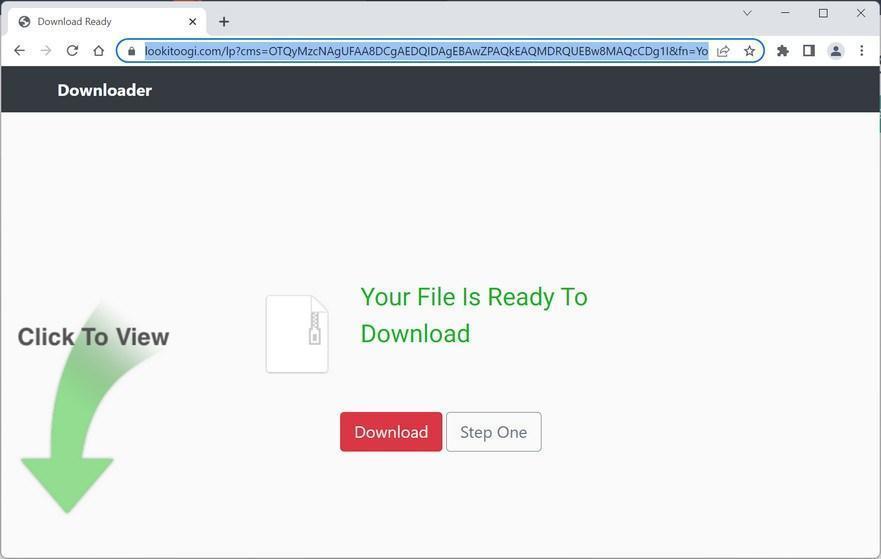 Image: Lookitoogi.com browser redirect