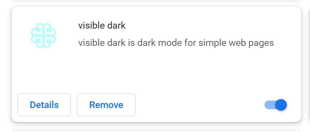 How to Remove Visible Dark Adware (Virus Removal Guide) 1 Image: Visible Dark Chrome extension