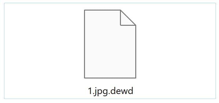 Image: DEWD Ransomware Encrypted Files