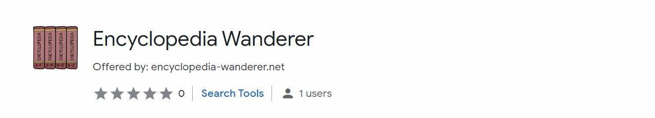 Image: Encyclopedia Wanderer Chrome extension