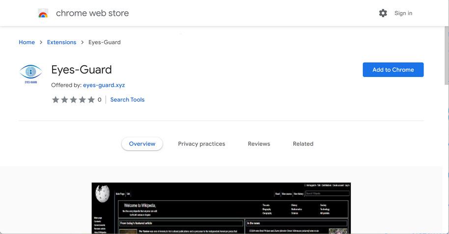 How to Remove Eyes-Guard Adware (Virus Removal Guide) 1 Image: Eyes-Guard Chrome extension
